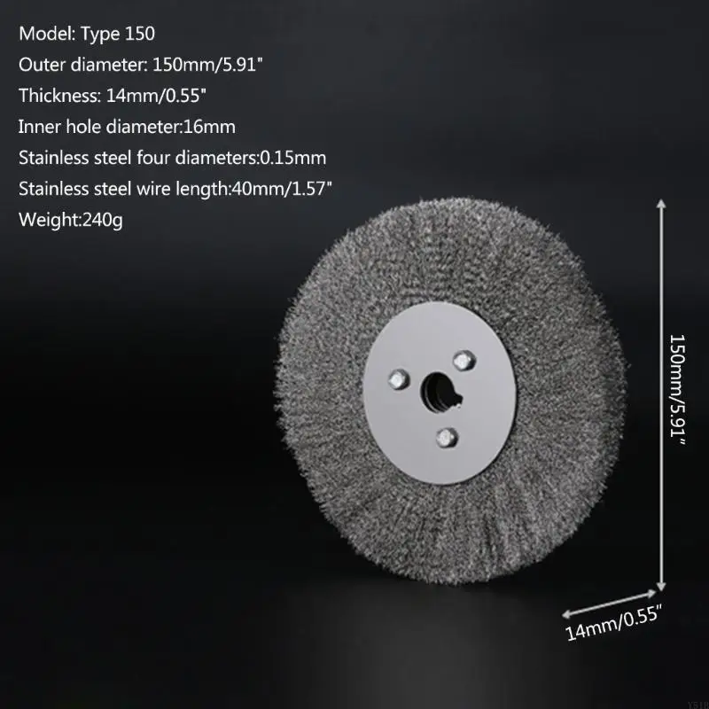 Y51B FlexibleStainless Steel Wire Wheel Crimped Wheel Brush Brushing BenchGrinder Good Performance Wire BrushGreat Tool
Y51B FlexibleStainless Steel Wire Wheel Crimped Wheel Brush Brushing BenchGrinder Good Performance Wire BrushGreat Tool