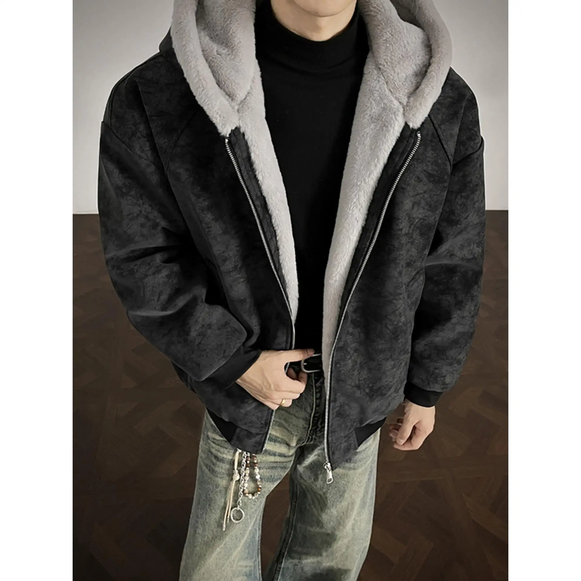 Мужское зимнее пальто Thiened с меховым воротником и капюшоном, хлопковое тюлевое теплое слиповое американское пальто для подростков и молодежи
Мужское зимнее пальто Thiened с меховым воротником и капюшоном, хлопковое тюлевое теплое слиповое американское пальто для подростков и молодежи