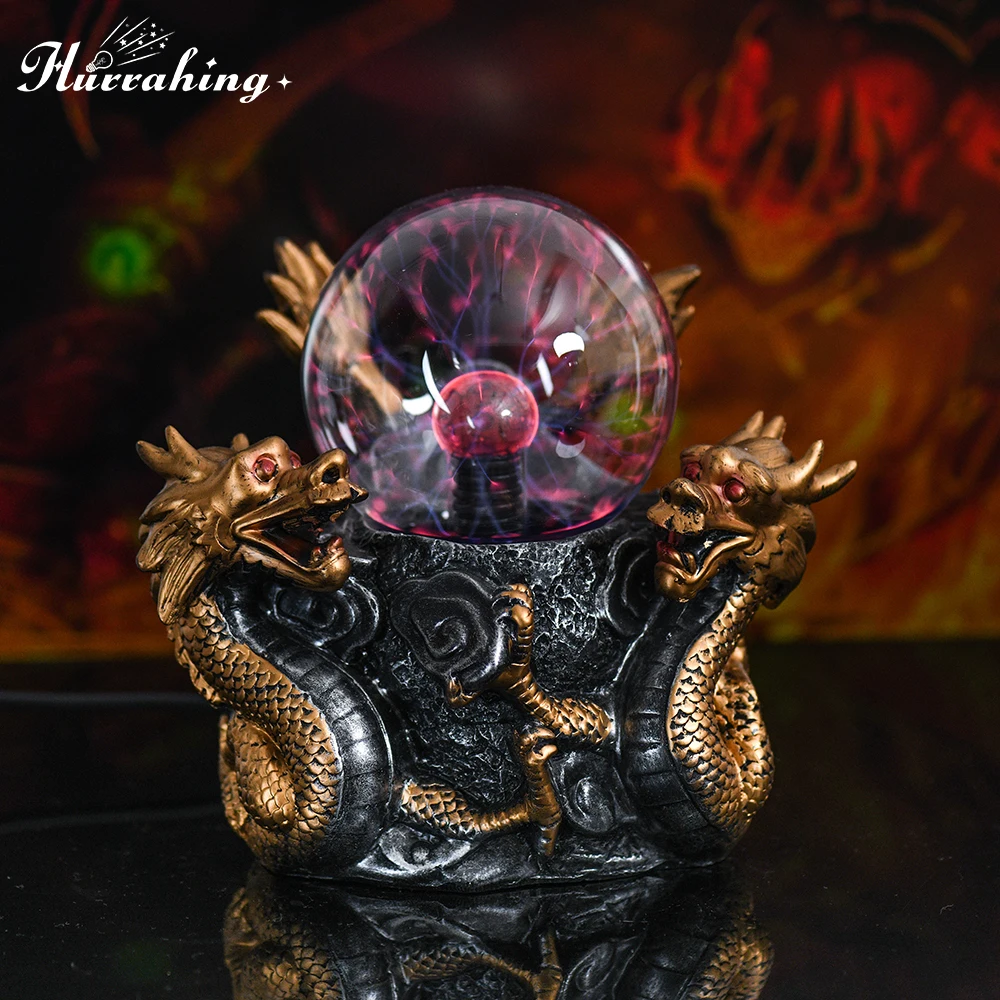 Плазменная лампа Hurrahing China Golden Dragon, 4-дюймовый атмосферный ночник, декор для рабочего стола, подарок на Хэллоуин, распродажа 
Плазменная лампа Hurrahing China Golden Dragon, 4-дюймовый атмосферный ночник, декор для рабочего стола, подарок на Хэллоуин, распродажа