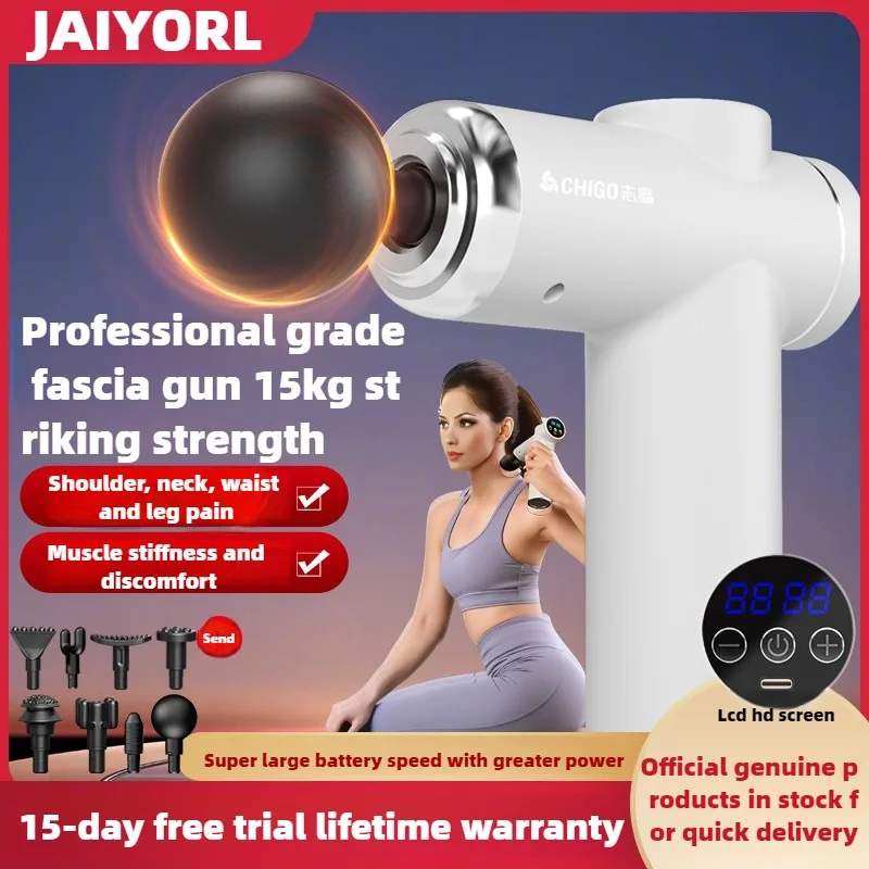 JAIYORL Fascial Massage Gun Electric Percussion Pistol Massager Body Neck Back Deep Tissue Muscle Relaxation Pain Relief Fitness
JAIYORL Fascial Massage Gun Electric Percussion Pistol Massager Body Neck Back Deep Tissue Muscle Relaxation Pain Relief Fitness