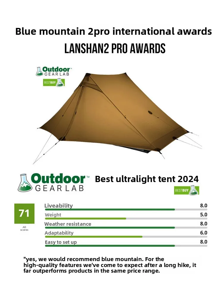 3F UL GEAR Blue Mountain 2pro Double-Person Ultra-Light 20D Double-sided Silicon-coated poleless Tent is windproof and rainproof
3F UL GEAR Blue Mountain 2pro Double-Person Ultra-Light 20D Double-sided Silicon-coated poleless Tent is windproof and rainproof