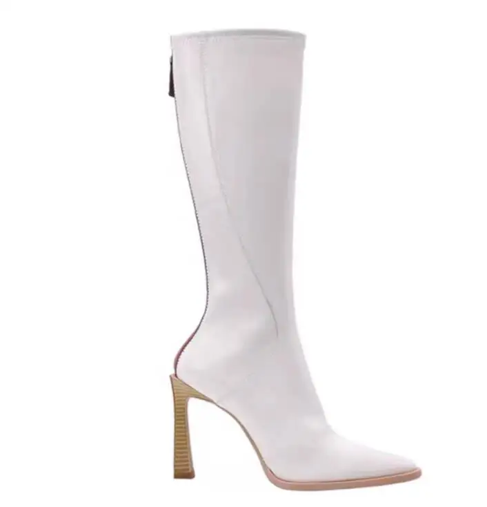 Street Sexy White Black Back Stripe Patchwork Strange Thin High Heel Knee Boots Pointed Toe Women Slim Leg Knight Boots
Street Sexy White Black Back Stripe Patchwork Strange Thin High Heel Knee Boots Pointed Toe Women Slim Leg Knight Boots