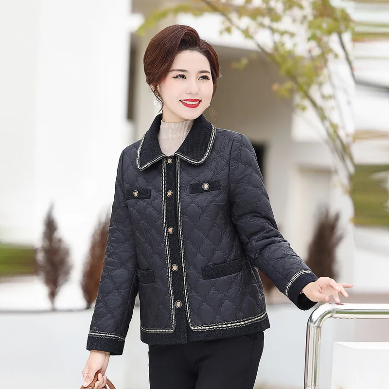 Short Rhombus Cotton Coat for Women Mother Dress Short Style Leisure Autumn and Winter Fashion
Short Rhombus Cotton Coat for Women Mother Dress Short Style Leisure Autumn and Winter Fashion