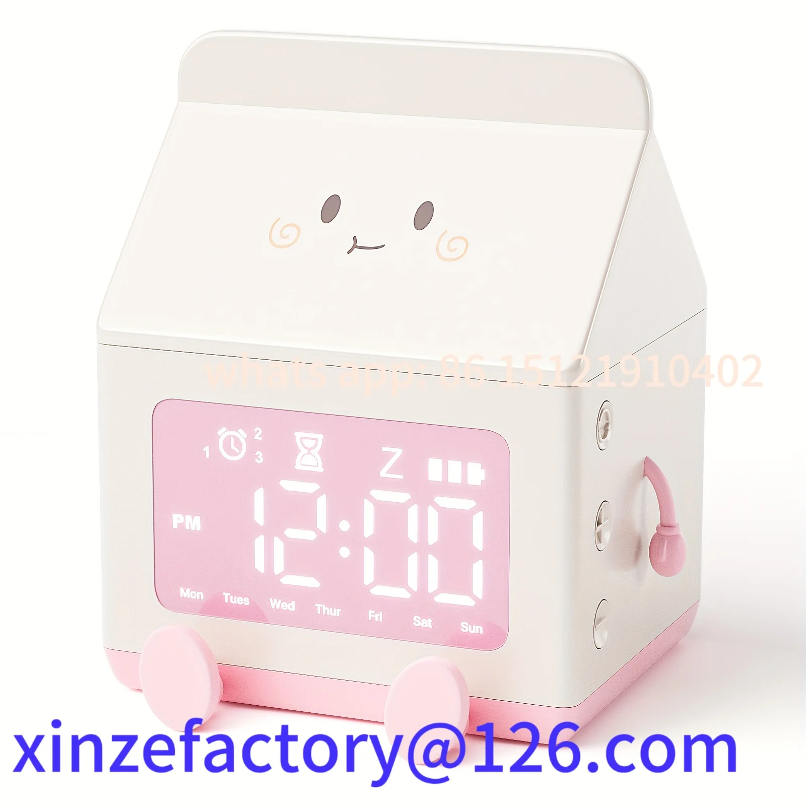 Customizable Creative Milk Box Digital Alarm Clock Date Display Mini Countdown Cute Electronic Bedroom Table
Customizable Creative Milk Box Digital Alarm Clock Date Display Mini Countdown Cute Electronic Bedroom Table