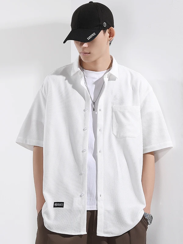 Men's Short Sleeve Shirt Summer Thin American Trendy Brand Half Sleeve Top Japanese Style Casual Handsome Drapey Shirt Jacket
Men's Short Sleeve Shirt Summer Thin American Trendy Brand Half Sleeve Top Japanese Style Casual Handsome Drapey Shirt Jacket