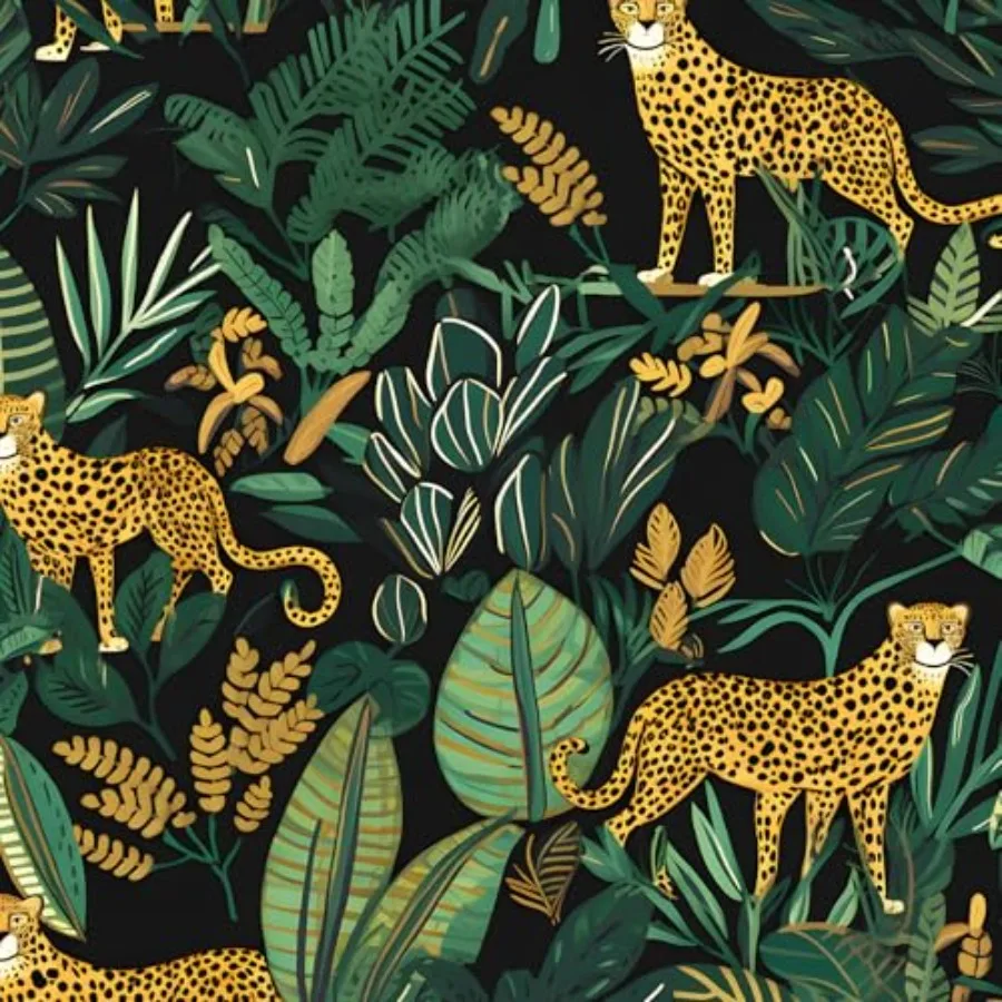 Leopard Peel and Stick Wallpaper Vintage Contact Paper, Dark Aniaml Floral Wall Paper, Waterproof Self Adhesive Removable Vinyl
Leopard Peel and Stick Wallpaper Vintage Contact Paper, Dark Aniaml Floral Wall Paper, Waterproof Self Adhesive Removable Vinyl