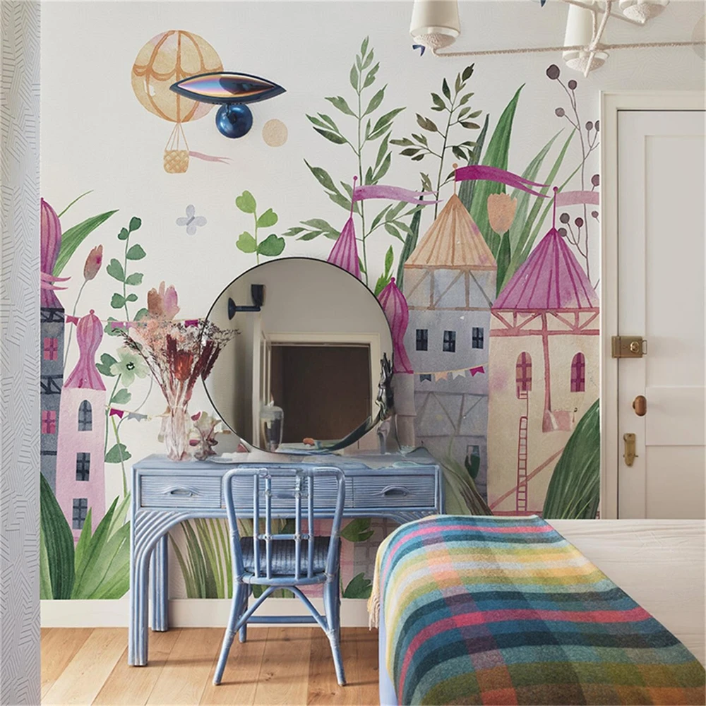 Custom Dream Castle Bedroom Bedhead Background Wall Paper Nordic Girls' Children's Room art Wallpaper Wallcloth home decoration
Custom Dream Castle Bedroom Bedhead Background Wall Paper Nordic Girls' Children's Room art Wallpaper Wallcloth home decoration