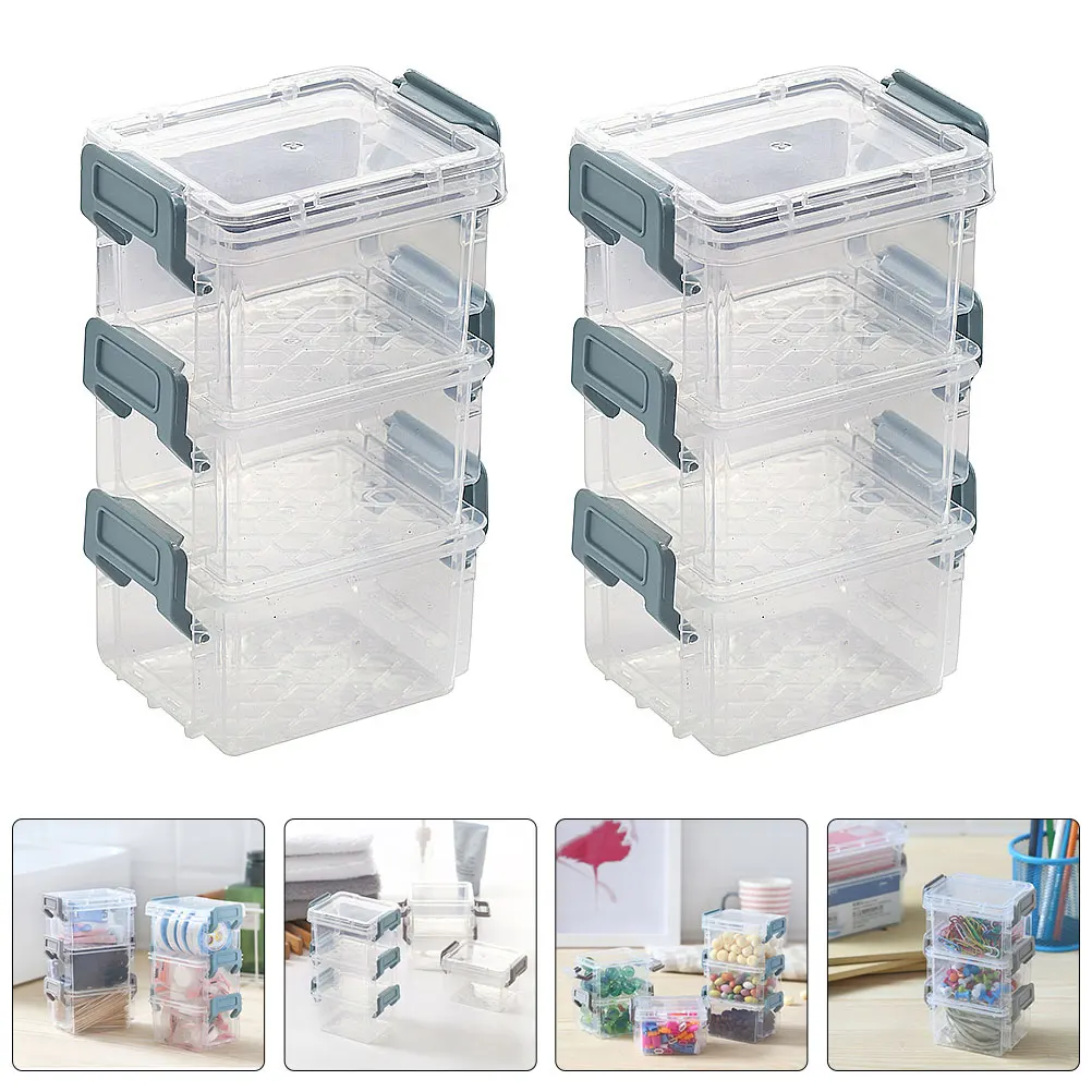 6 pcs Stackable Desktop Storage Boxes Transparent Plastic Makeup Organizers Jewelry Accessories Stationery Desk
6 pcs Stackable Desktop Storage Boxes Transparent Plastic Makeup Organizers Jewelry Accessories Stationery Desk