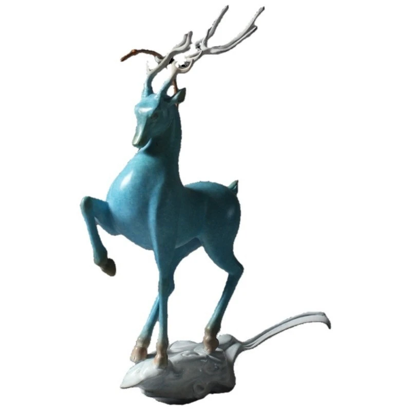 Nine-color deer copper sculpture, two art decoration living room tabletop ornaments, light luxury and high-end gifts
Nine-color deer copper sculpture, two art decoration living room tabletop ornaments, light luxury and high-end gifts
