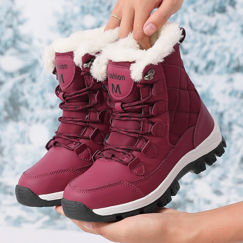 Winter Warm Snow Boots Women's Red Design Fashionable Non Slip Sole Cold Weather Shoes Fashionable Short Boots Quick Delivery
Winter Warm Snow Boots Women's Red Design Fashionable Non Slip Sole Cold Weather Shoes Fashionable Short Boots Quick Delivery