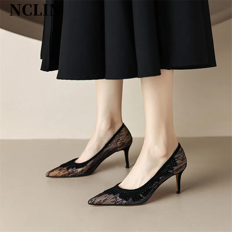 2024 New Spring/summer Women Shoes Pointed Toe Women Pumps High Heels Shoes For Women Sexy Lace Shallow Single Shoe Zaptos Mujer
2024 New Spring/summer Women Shoes Pointed Toe Women Pumps High Heels Shoes For Women Sexy Lace Shallow Single Shoe Zaptos Mujer