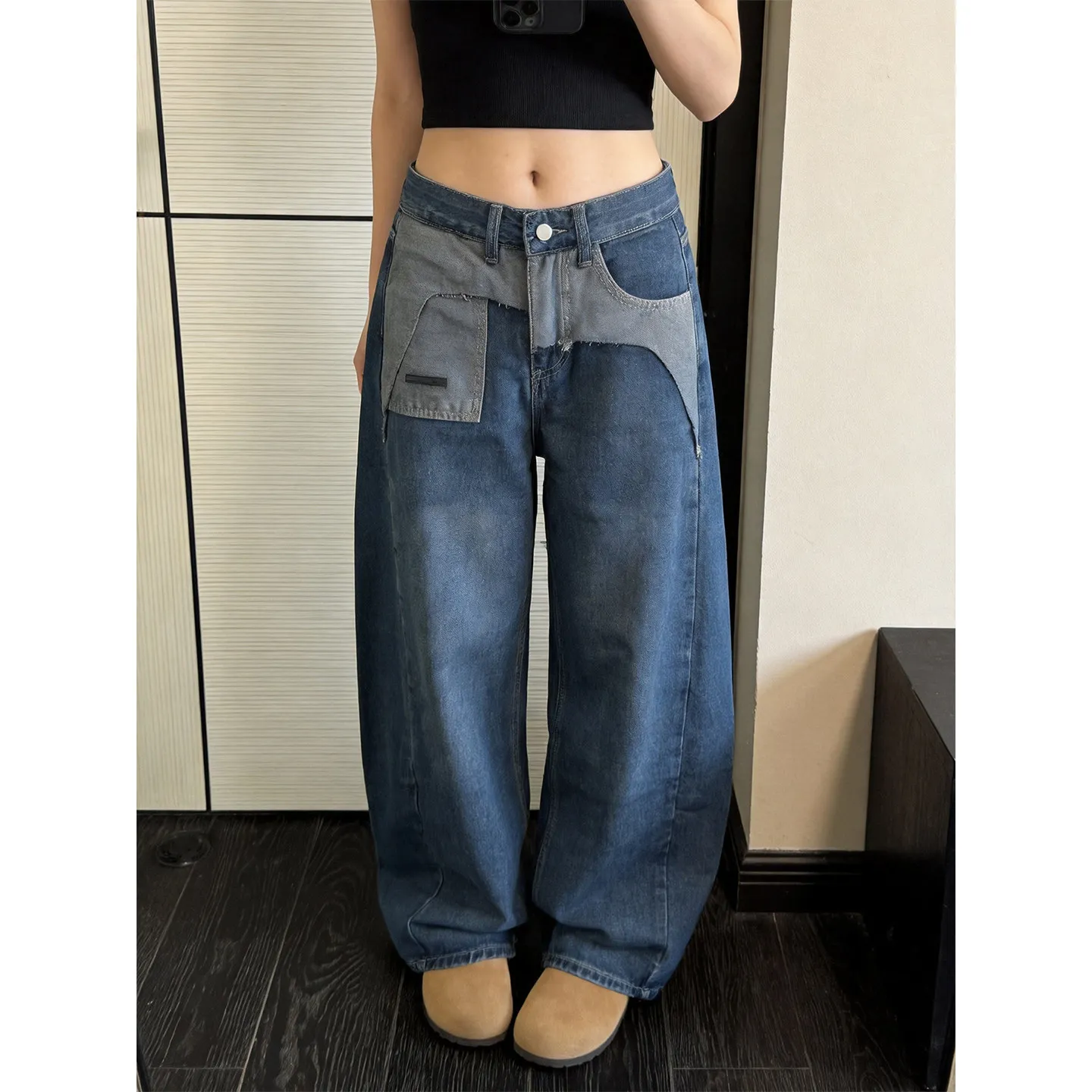Harajuku Blue Patchwork Baggy Wide Leg Jeans High Waist Distressed Panel Denim Pants For Women Y2K Streetwear Casual Style Wear
Harajuku Blue Patchwork Baggy Wide Leg Jeans High Waist Distressed Panel Denim Pants For Women Y2K Streetwear Casual Style Wear