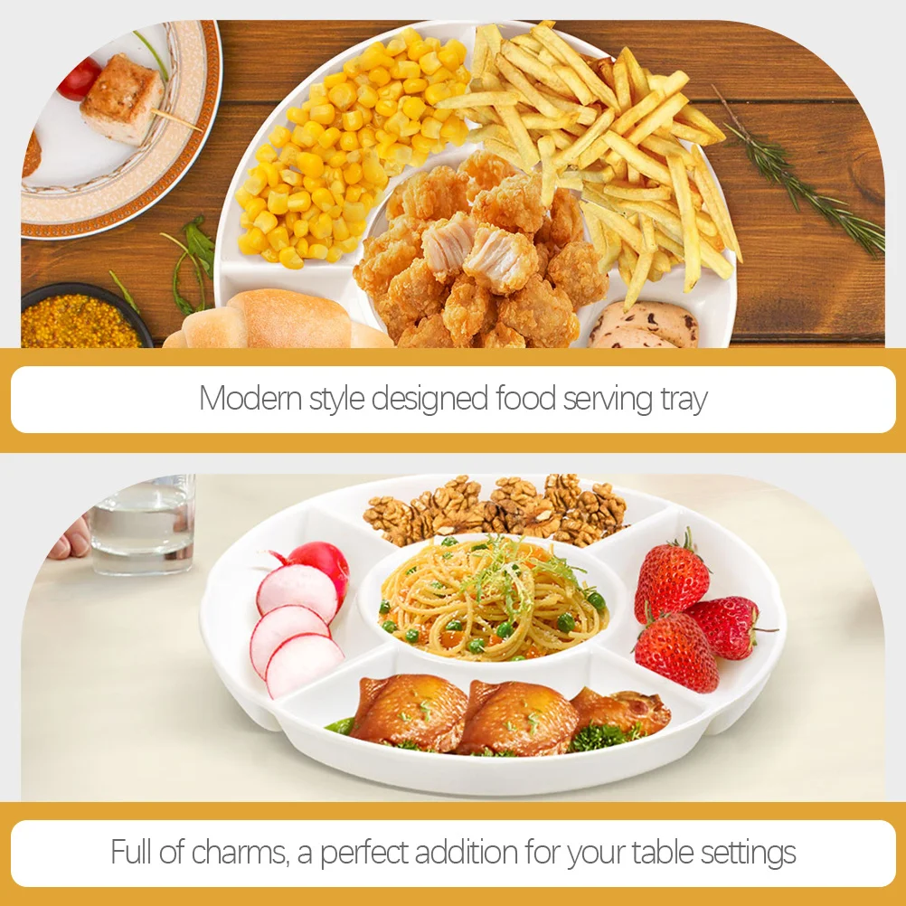 2pcs 5-Compartment Hot Pot Serving Tray Round Sectional Food Tray For Family Dinner Party Restaurant Use Plastic Serving Platter
2pcs 5-Compartment Hot Pot Serving Tray Round Sectional Food Tray For Family Dinner Party Restaurant Use Plastic Serving Platter