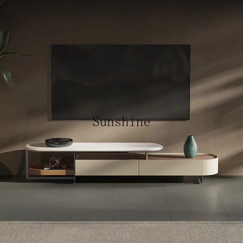 Italian minimalist living room household microcrystalline stone light luxury coffee table TV cabinet combination
Italian minimalist living room household microcrystalline stone light luxury coffee table TV cabinet combination