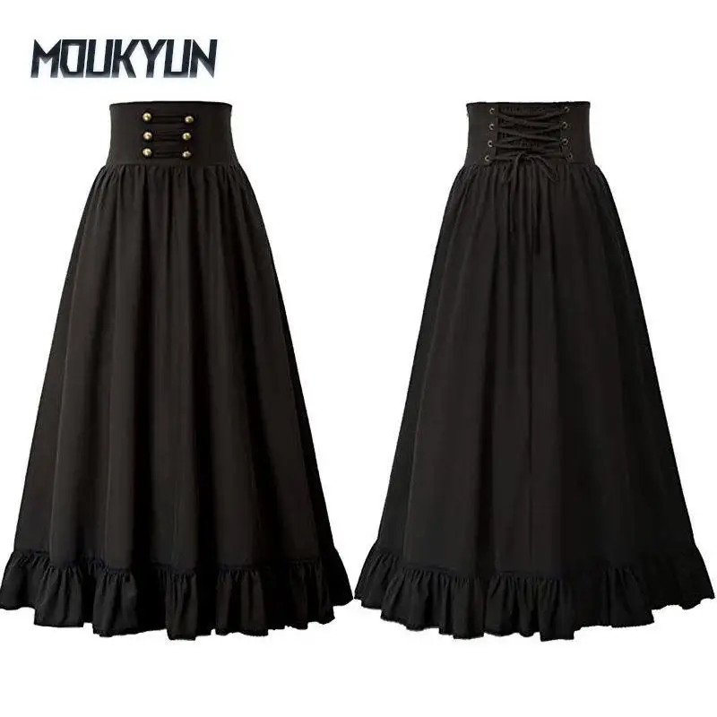 Women Renaissance Swing Skirt High Waist Ruffled Hem Maxi Skirt Vintage Long Length Skirts
Women Renaissance Swing Skirt High Waist Ruffled Hem Maxi Skirt Vintage Long Length Skirts