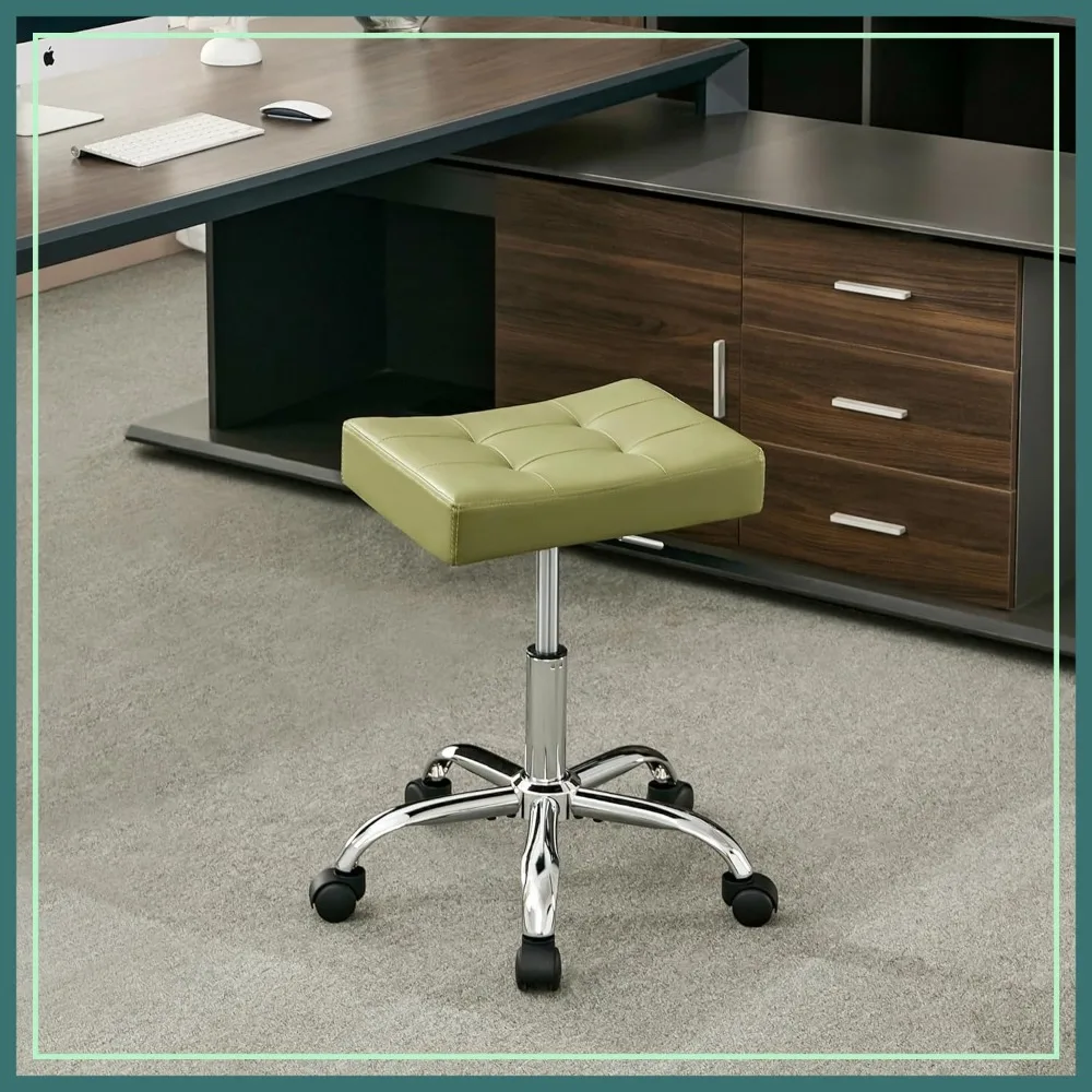 Adjustable Work Stool with Wheels, 300lbs Capacity, Saddle Seat, Faux Leather, Green
Adjustable Work Stool with Wheels, 300lbs Capacity, Saddle Seat, Faux Leather, Green