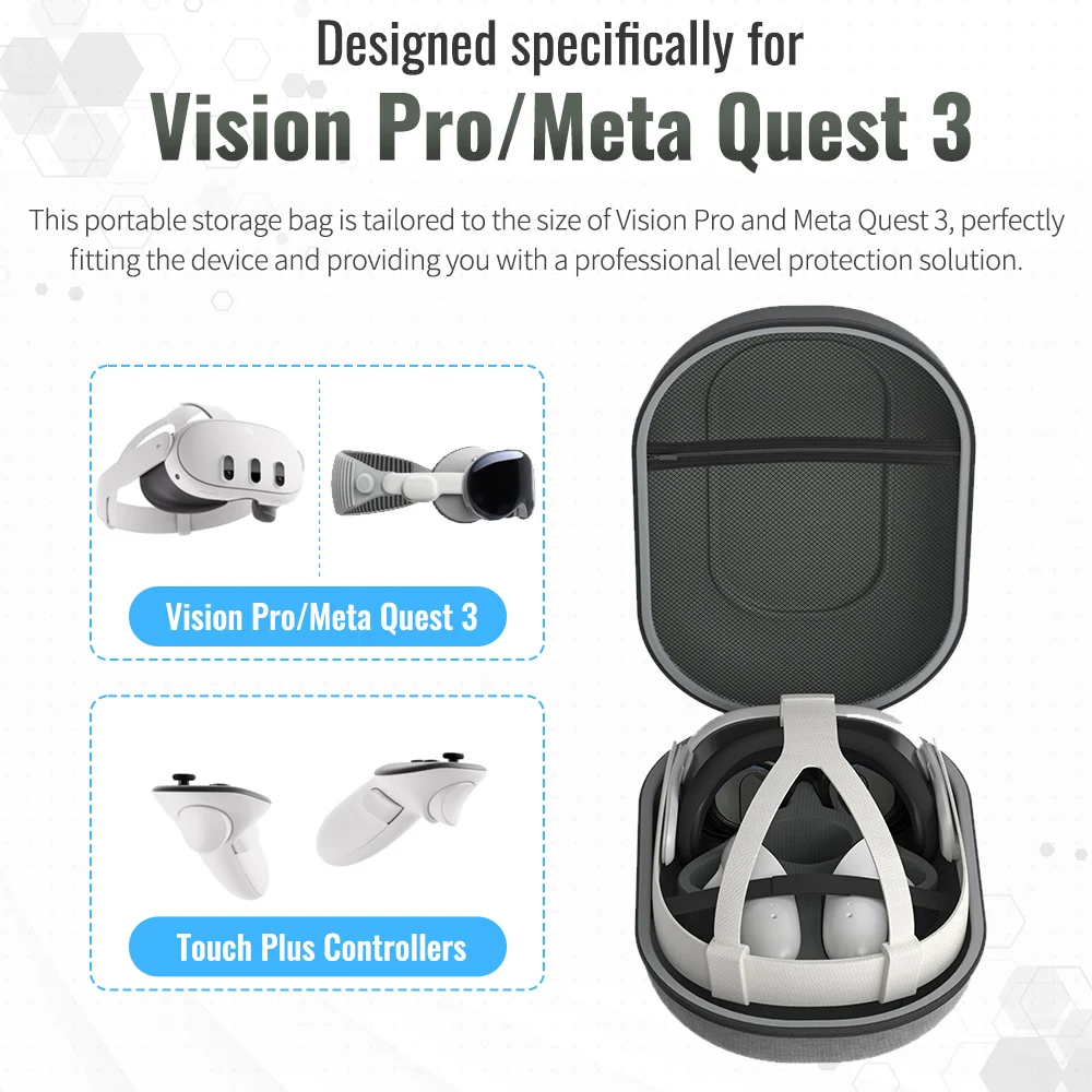 Портативная сумка для хранения Vision Pro/Meta Quest 3, портативная защитная сумка из ЭВА
Портативная сумка для хранения Vision Pro/Meta Quest 3, портативная защитная сумка из ЭВА