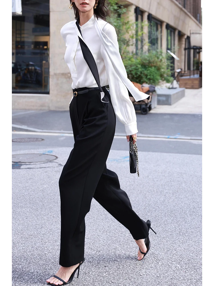 FANNIU Early Spring mat Bla Acetate Wool Straight Leg Pants Women's High Waist Suit Trousers Faionable Commute
FANNIU Early Spring mat Bla Acetate Wool Straight Leg Pants Women's High Waist Suit Trousers Faionable Commute