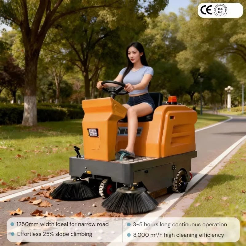 Industrial Outdoor Self Propelled Ride On Electric Road Sweeper Machine with Brushes Filter Barredora
Industrial Outdoor Self Propelled Ride On Electric Road Sweeper Machine with Brushes Filter Barredora