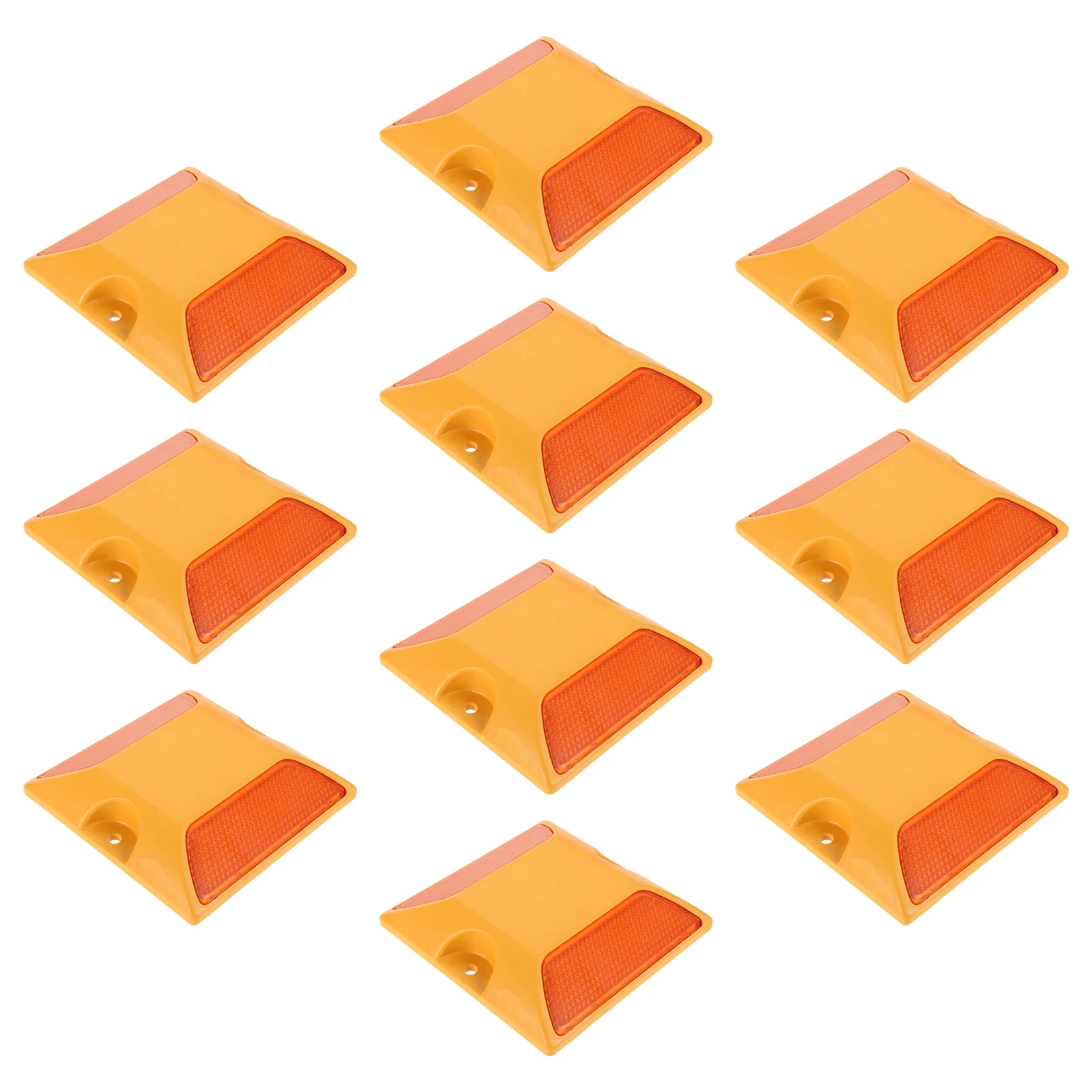 10pcs Reflective Plastic Traffic Facilities Double Sided Highway Road Markings Safety Lane Guardrail Yellow Pavement Trail
10pcs Reflective Plastic Traffic Facilities Double Sided Highway Road Markings Safety Lane Guardrail Yellow Pavement Trail