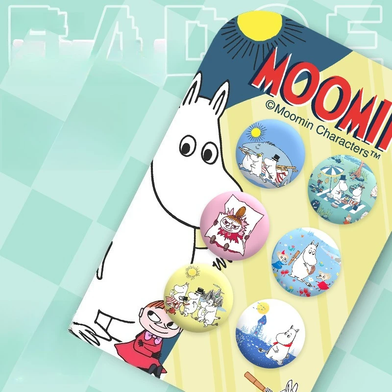 6PCS New Cute Anime Moomins Series Exquisite Brooch Kawaii Cartoon Character Creativity Printing Tinplate Badge Birthday Gift
6PCS New Cute Anime Moomins Series Exquisite Brooch Kawaii Cartoon Character Creativity Printing Tinplate Badge Birthday Gift