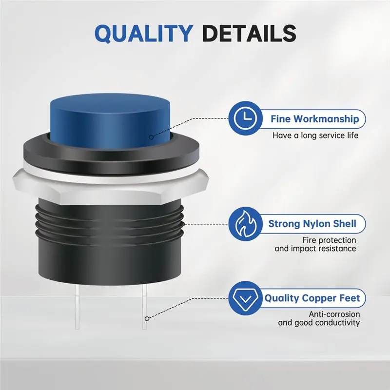 ABZL Lock Free Button Switch Opening R13-507 16Mm Self Resetting Lock Free Switch 1 Set/30PCS Button Switch
ABZL Lock Free Button Switch Opening R13-507 16Mm Self Resetting Lock Free Switch 1 Set/30PCS Button Switch