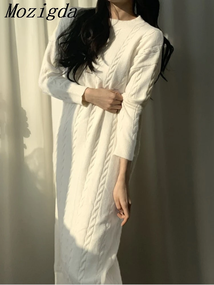 Oversize Autumn Winter Warm Knitted Sweater Pullover Dress Women Koran Loose Split Long Ladies Dresses Vestidos
Oversize Autumn Winter Warm Knitted Sweater Pullover Dress Women Koran Loose Split Long Ladies Dresses Vestidos