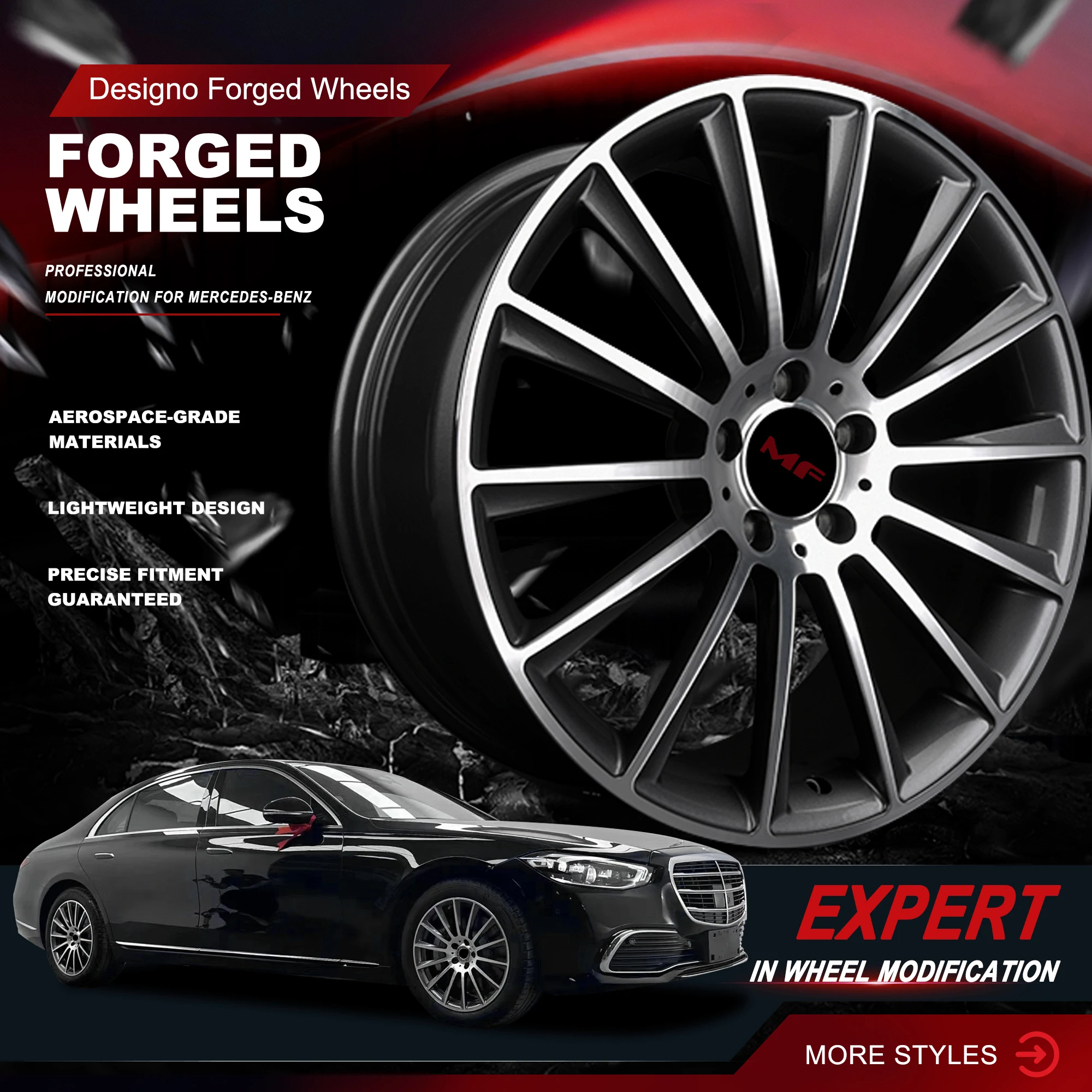 Single Forged Aluminum Alloy Wheel Rim 5x112 for Mercedes-Benz E-Class S-Class GLC 17 18 19 20 21 Inch
Single Forged Aluminum Alloy Wheel Rim 5x112 for Mercedes-Benz E-Class S-Class GLC 17 18 19 20 21 Inch