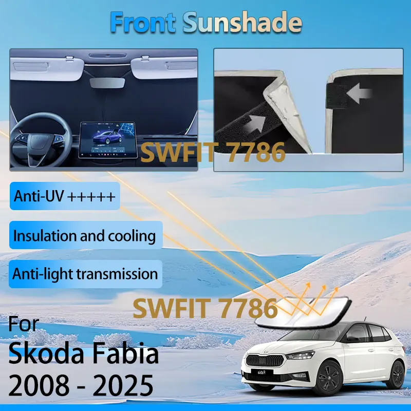 Черный передний солнцезащитный козырек для Skoda Fabia 2 3 4 2008-2025 Аксессуары для лобового стекла, теплоизоляция, защита от солнца, детали
Черный передний солнцезащитный козырек для Skoda Fabia 2 3 4 2008-2025 Аксессуары для лобового стекла, теплоизоляция, защита от солнца, детали