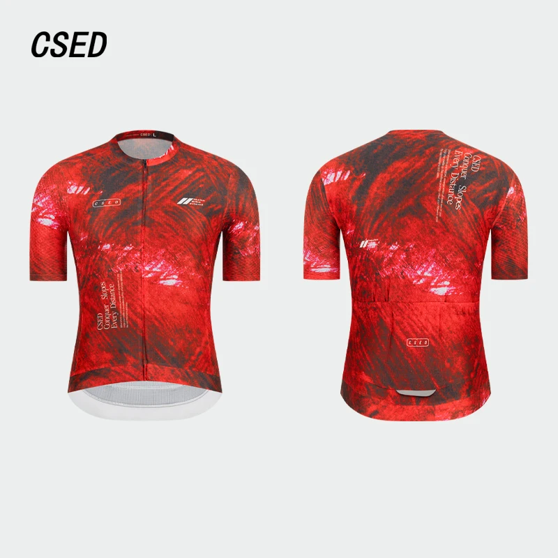 CSED Men's Short-Sleeved Cycling Jersey Road Bicycle Clothing Breathable Full Zipper Top Shirts Bikewear for Bike Riding
CSED Men's Short-Sleeved Cycling Jersey Road Bicycle Clothing Breathable Full Zipper Top Shirts Bikewear for Bike Riding