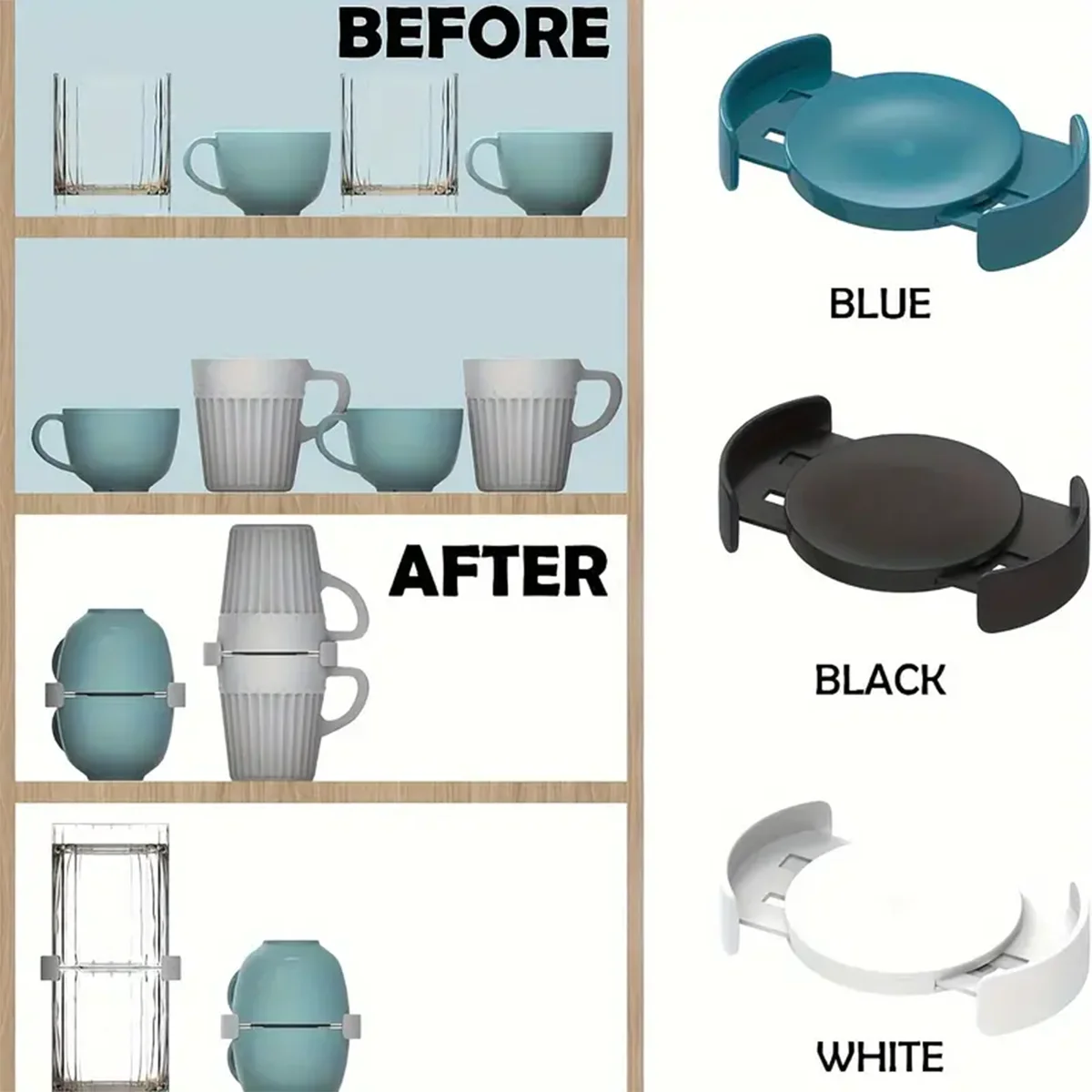 6-12 piece stacked coffee cup organizer, coffee cup organizer and storage cup organizer, kitchen cabinet organizer - cabinet and
6-12 piece stacked coffee cup organizer, coffee cup organizer and storage cup organizer, kitchen cabinet organizer - cabinet and