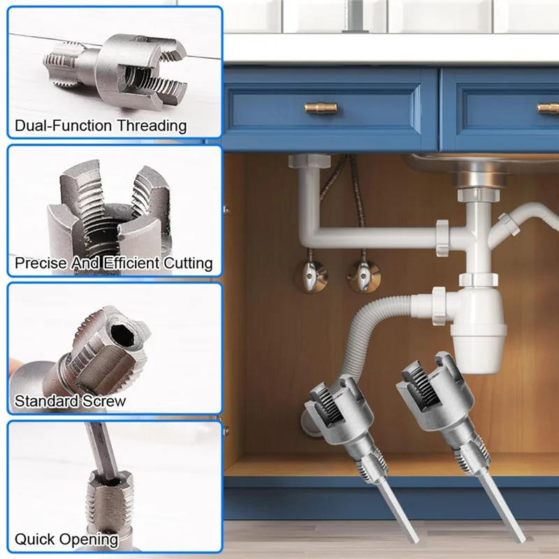 HLZS-Integrated Internal External Pipe Threading Tool, For Plastic PPR Pipe Tap Die Set With Thread Cutting Function(1/2"+ 3/4")
HLZS-Integrated Internal External Pipe Threading Tool, For Plastic PPR Pipe Tap Die Set With Thread Cutting Function(1/2"+ 3/4")