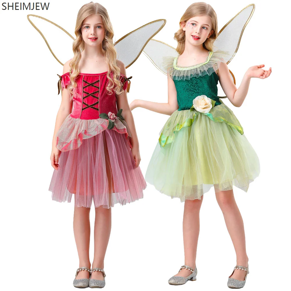 Green Fairy Dress Cosplay Costume Girl Wings Fantasy Uniform Wing Skirt Halloween Carnival Party Children Flower Fairy Suit 2025
Green Fairy Dress Cosplay Costume Girl Wings Fantasy Uniform Wing Skirt Halloween Carnival Party Children Flower Fairy Suit 2025