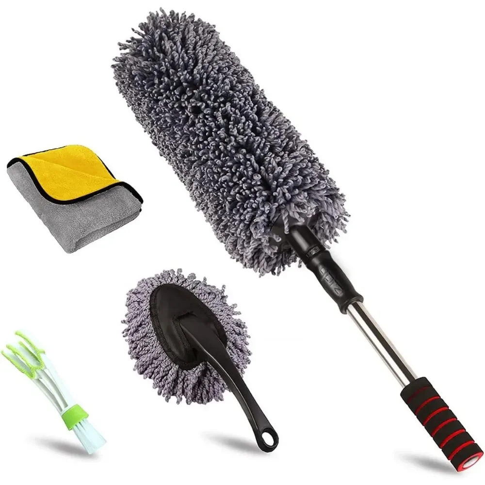 Microfiber Car Duster 4-Pc Kit Scratch-Free Interior/Exterior Dashboard Brush Extendable Pollen Remover
Microfiber Car Duster 4-Pc Kit Scratch-Free Interior/Exterior Dashboard Brush Extendable Pollen Remover