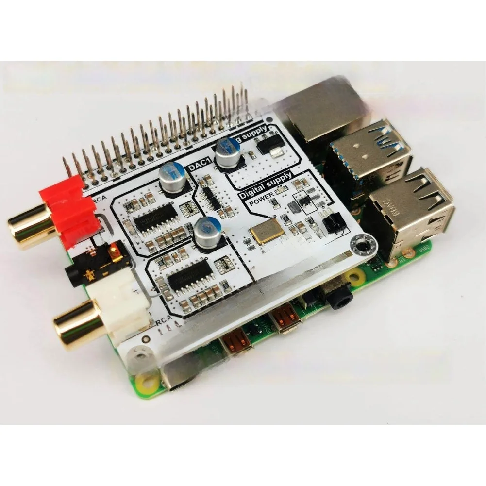 For RASPBERRY Pi 4B Audio Add-on Featuring Dual ES9023 192kHz 24bit Audio Processing I2S Output and DLNA Streaming
For RASPBERRY Pi 4B Audio Add-on Featuring Dual ES9023 192kHz 24bit Audio Processing I2S Output and DLNA Streaming