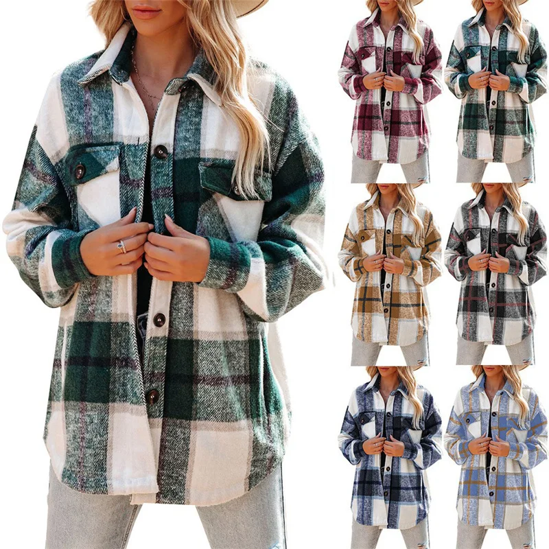 Plaid Jacket Women Loose Coat 2022 New Autumn Winter Vintage Stylish Pockets Oversized Jacket Coat Fashion Casual Warm Chic Tops
Plaid Jacket Women Loose Coat 2022 New Autumn Winter Vintage Stylish Pockets Oversized Jacket Coat Fashion Casual Warm Chic Tops