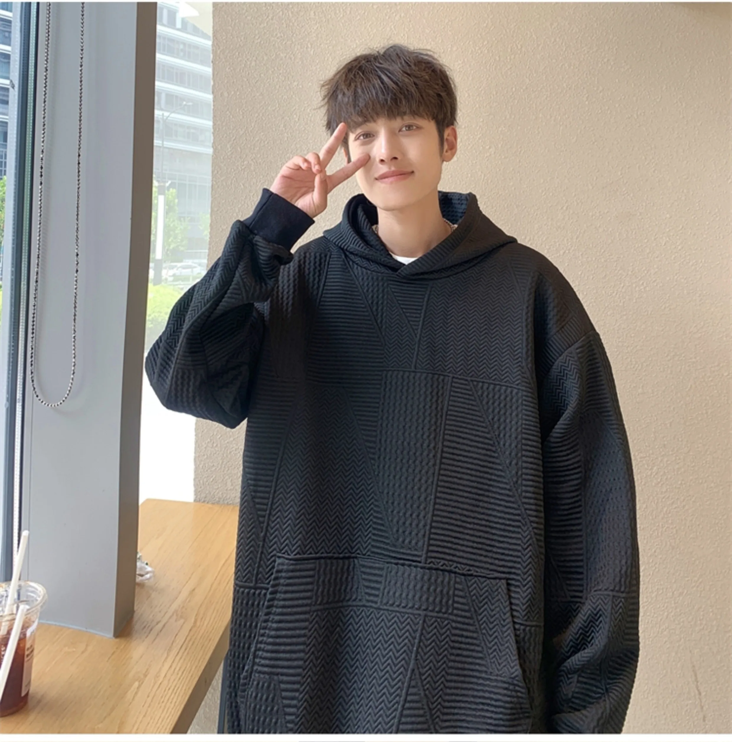 Mens With Hat Anime Hoodies Fall Block Pattern Geometric Design EleMensts Modern Contemporary Fashion Urban Style Personality BF
Mens With Hat Anime Hoodies Fall Block Pattern Geometric Design EleMensts Modern Contemporary Fashion Urban Style Personality BF