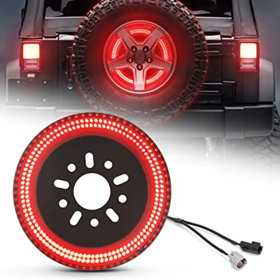 Трехсторонний стоп-сигнал на запасное колесо для Jeep Wrangler 2007-2018 JK JKU, Plug and Play, 3-й дополнительный светодиодный стоп-сигнал, задний кольцевой фонарь на колесо
Трехсторонний стоп-сигнал на запасное колесо для Jeep Wrangler 2007-2018 JK JKU, Plug and Play, 3-й дополнительный светодиодный стоп-сигнал, задний кольцевой фонарь на колесо