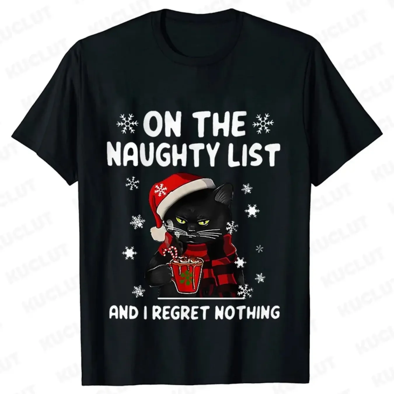 Naughty List Black Cat Christmas Graphic Tee Men's Funny Xmas T-Shirt Soft Cotton Casual Crewneck
Naughty List Black Cat Christmas Graphic Tee Men's Funny Xmas T-Shirt Soft Cotton Casual Crewneck