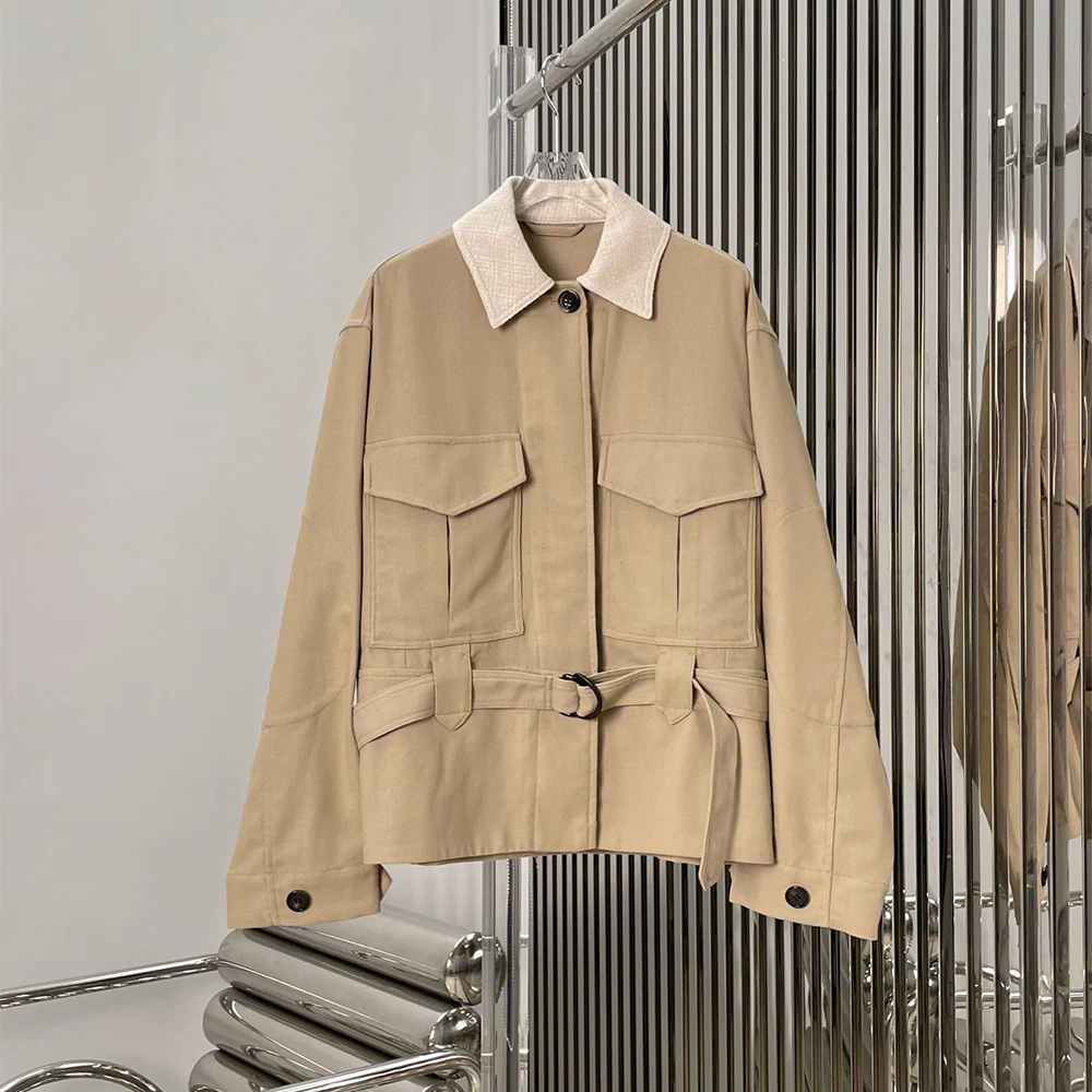 Женская льняная куртка контрастного цвета, шерстяная куртка с воротником и приталенной талией, элегантный пригородный топ, новинка осени 202, Y2k
Женская льняная куртка контрастного цвета, шерстяная куртка с воротником и приталенной талией, элегантный пригородный топ, новинка осени 202, Y2k