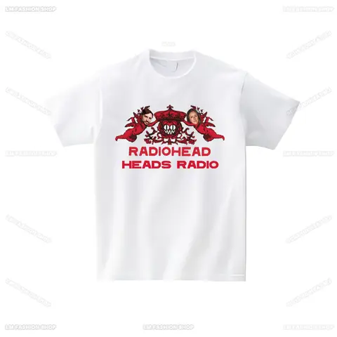 Radiohead T Shirt Rock Band Vintage Hip Hop Graphic TShirt Unisex Appassionati di musica Camisetas Uomo Donna Tee Top corti Cool Y2k Vestiti