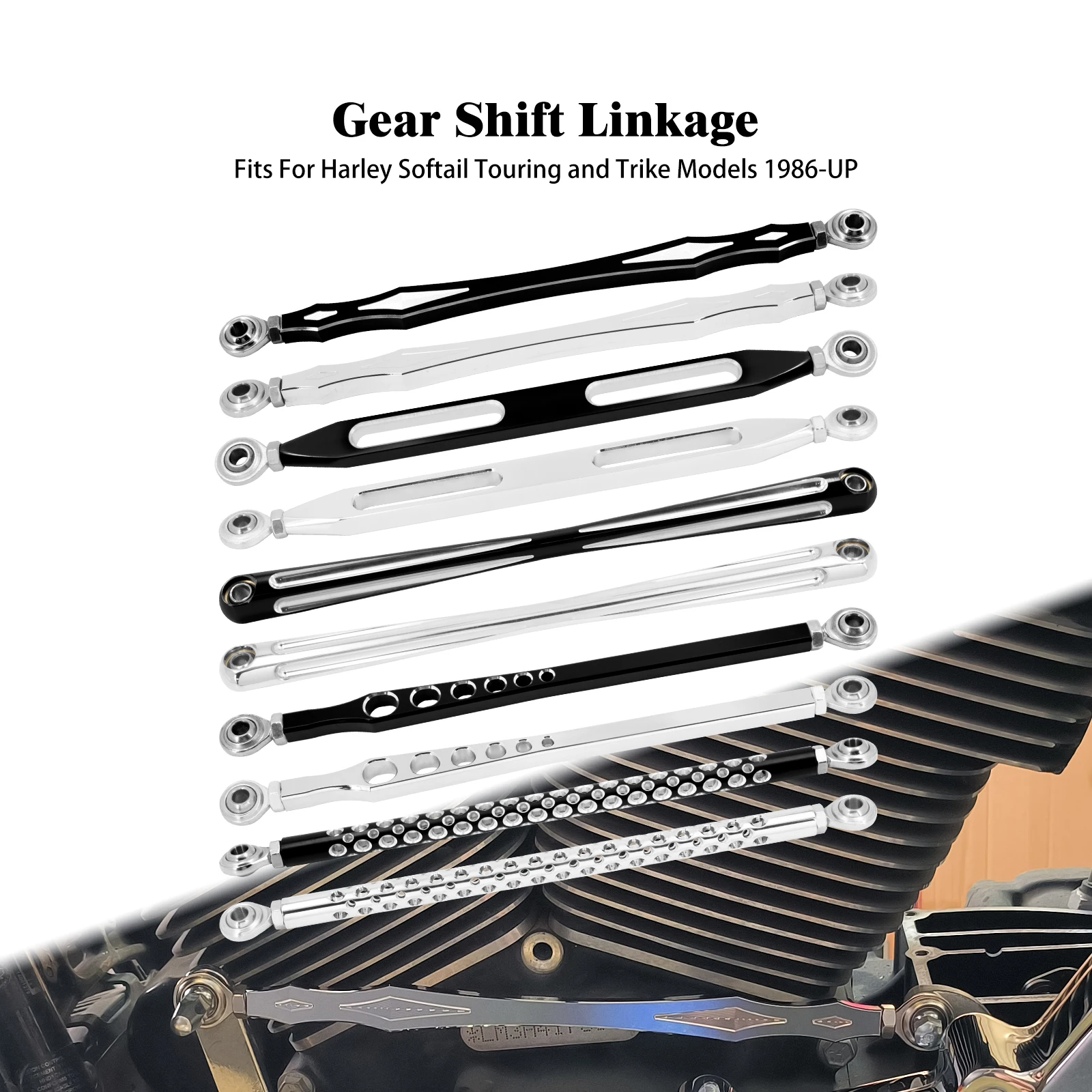 Motorcycle 330MM Gear Shift Linkage Lever CNC For Harley Touring Road King Electra Street Glide Softail Fat Boy Deluxe Breakout
Motorcycle 330MM Gear Shift Linkage Lever CNC For Harley Touring Road King Electra Street Glide Softail Fat Boy Deluxe Breakout