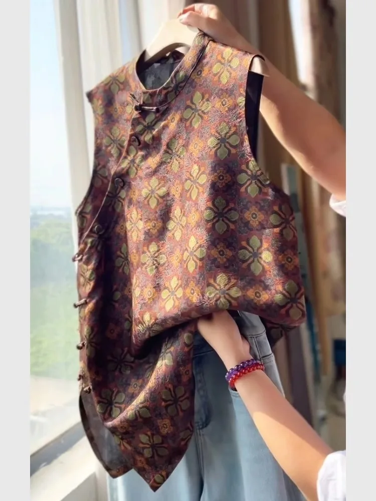 New Chinese Sle National Trend Xiangyun Silk Embroidered Improved Tang Suit Vest Women Summer Lightweight Luxury Faion Top
New Chinese Sle National Trend Xiangyun Silk Embroidered Improved Tang Suit Vest Women Summer Lightweight Luxury Faion Top