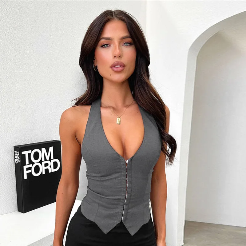 24208 Summer 2025 Best-Selling New Type Hot Girl Halter Top Street Style Casual All-Match Hooks Vest Women
24208 Summer 2025 Best-Selling New Type Hot Girl Halter Top Street Style Casual All-Match Hooks Vest Women
