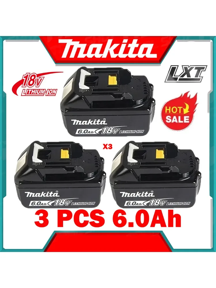 Rechargeable Batteryfor Makita Original 18V 6.0Ah Li-ion drill Replacement Portable tools Battery BL1860 BL1830 BL1850 BL
Rechargeable Batteryfor Makita Original 18V 6.0Ah Li-ion drill Replacement Portable tools Battery BL1860 BL1830 BL1850 BL