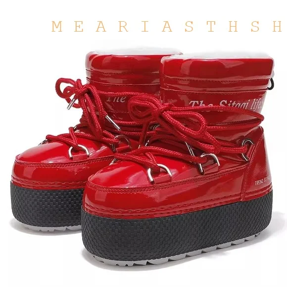 big size 36-45 2026 Winter Snow Boots Women Ski Boots Fluffy Hairy Lace Up Middle Calf Platform Flat With White Ski Boots
big size 36-45 2026 Winter Snow Boots Women Ski Boots Fluffy Hairy Lace Up Middle Calf Platform Flat With White Ski Boots