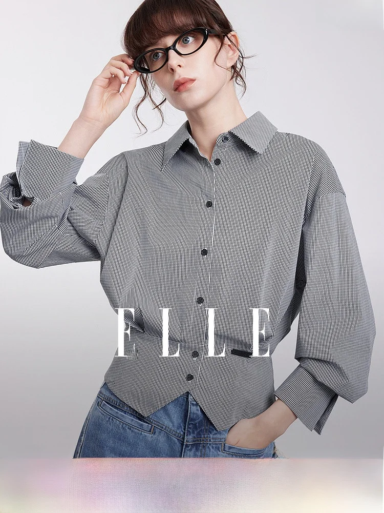 ELLE Women's Plaid Long Sleeve Shirt Slim Fit Turn-down Collar Fashionable Commute Spring 2026 New Arrival Casual Style
ELLE Women's Plaid Long Sleeve Shirt Slim Fit Turn-down Collar Fashionable Commute Spring 2026 New Arrival Casual Style