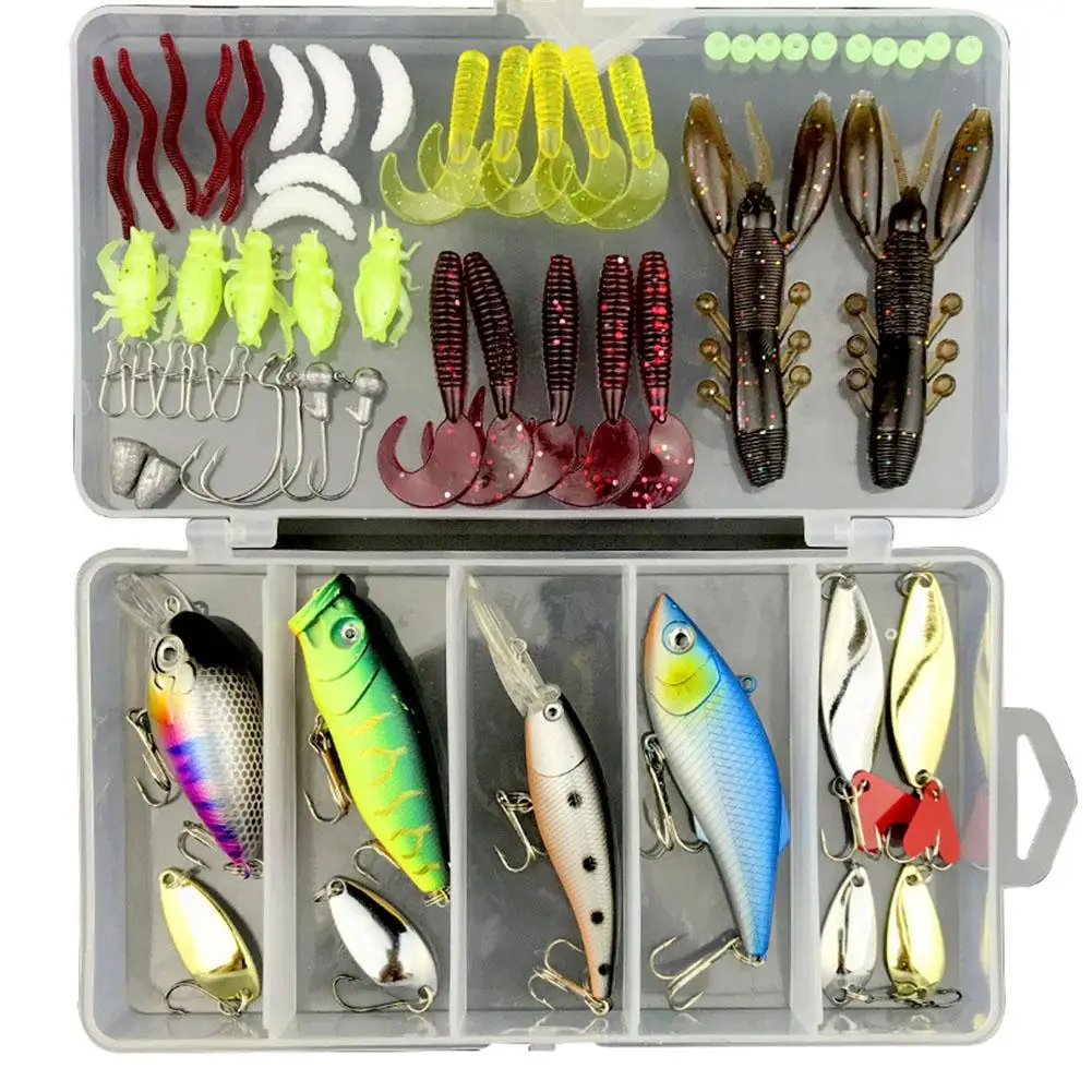 Hot Fishing Lures Set Hard Artificial Wobblers Metal Jig Spoons Soft Lure Fishing Silicone Bait Fishing Tackle Accessories Pesca
Hot Fishing Lures Set Hard Artificial Wobblers Metal Jig Spoons Soft Lure Fishing Silicone Bait Fishing Tackle Accessories Pesca