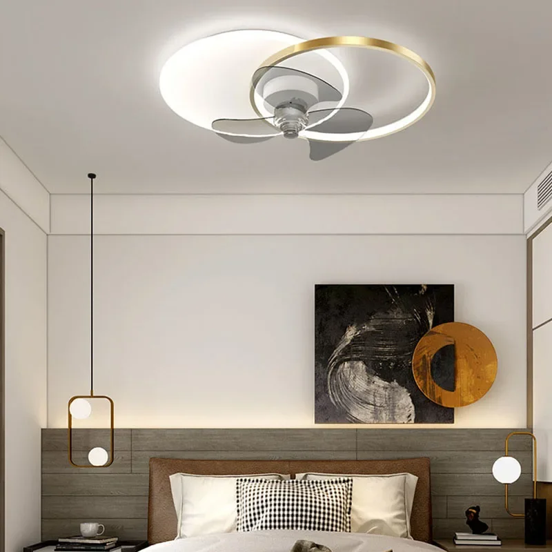 Black Gold LED Ceiling Fans Lights for Bedroom Dining Room One Ring Ceiling Lamps Low Floor Fan Ventilator Remote Lighting
Black Gold LED Ceiling Fans Lights for Bedroom Dining Room One Ring Ceiling Lamps Low Floor Fan Ventilator Remote Lighting