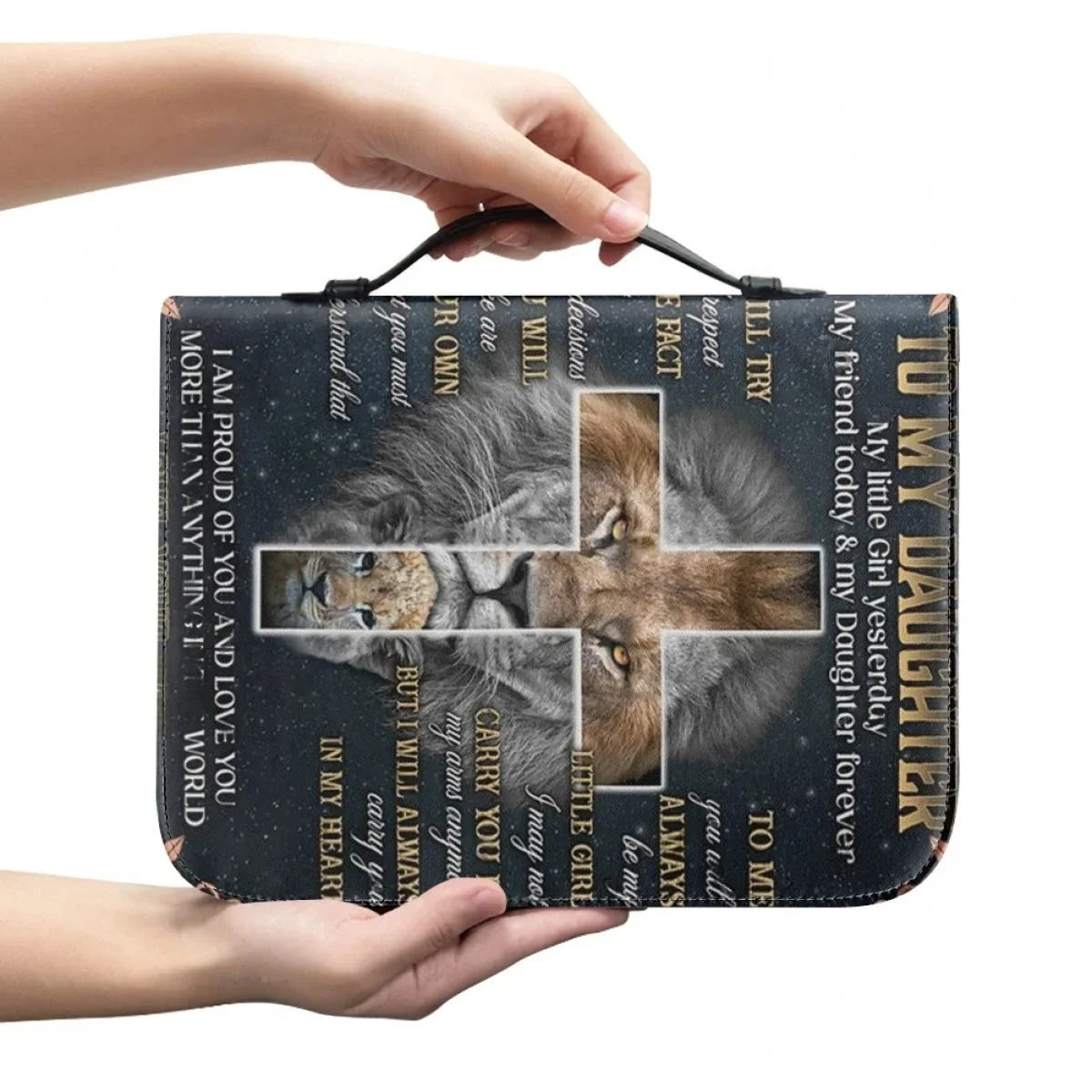 Women's Handbags Fashion Zippered Handle Bible Cover Case for Ladies Christianity Bags for Holy Bible Customized Gift Bible Bag
Women's Handbags Fashion Zippered Handle Bible Cover Case for Ladies Christianity Bags for Holy Bible Customized Gift Bible Bag